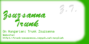 zsuzsanna trunk business card